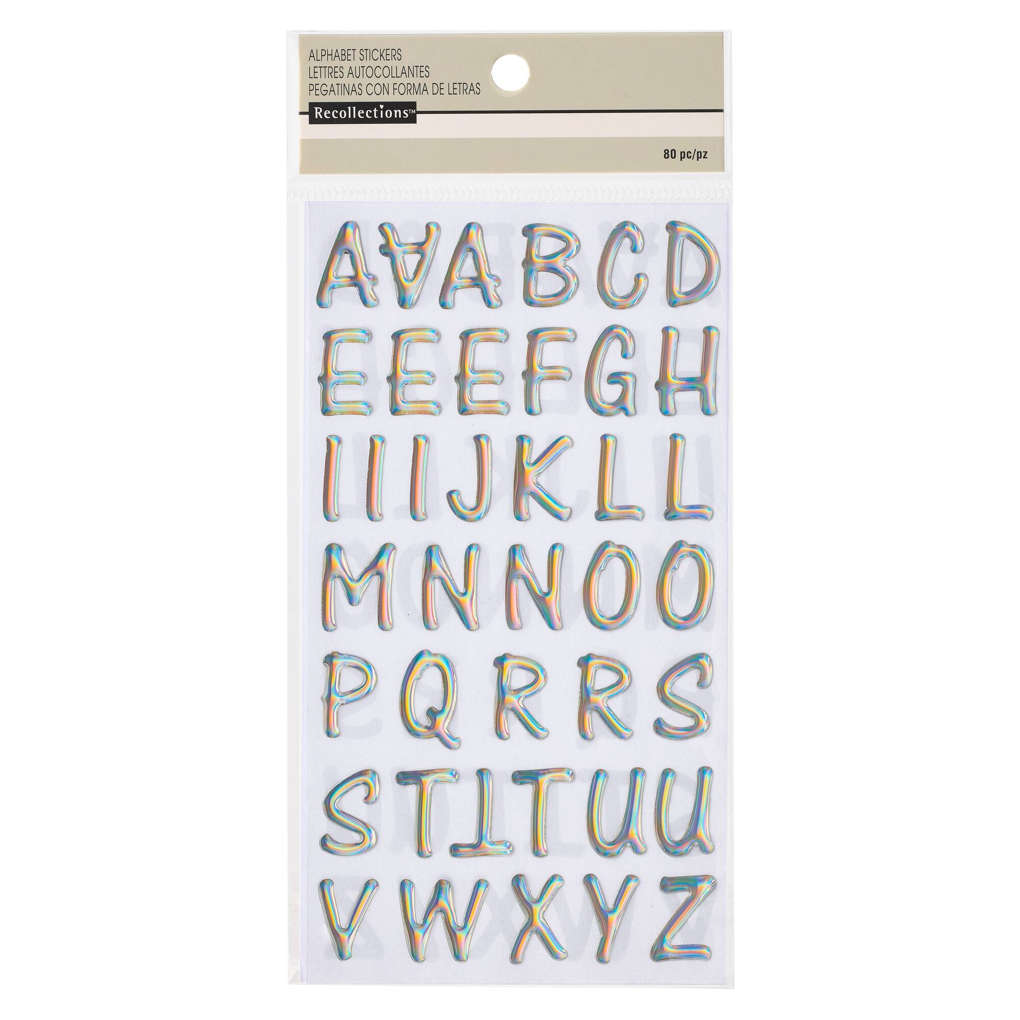 Small Silver Epoxy Alphabet Stickers by Recollections™